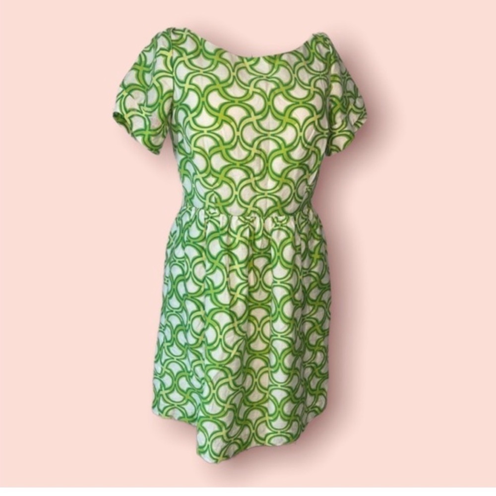 Marc New York Green and Cream Patterned Dress size 13
